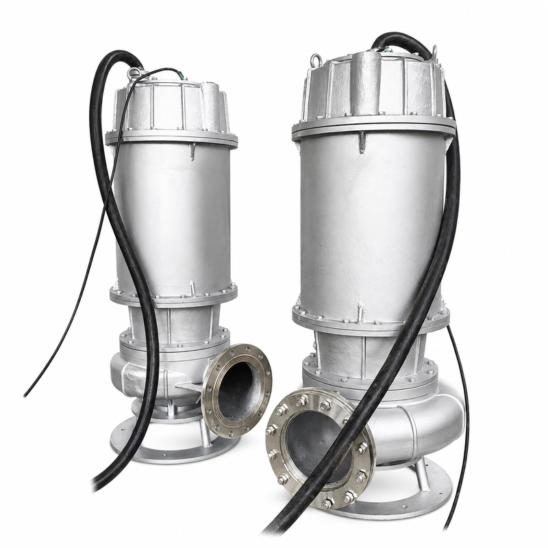 316 Unterwasserpumpe aus Edelstahl mit 400 m3/h Durchfluss und 37 kW Motor zur Abwasserentsorgung