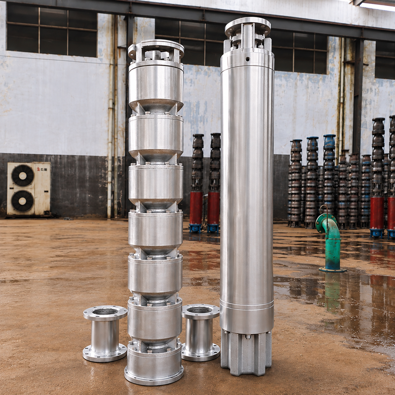 200QJH150-150-110kW Edelstahl-Tiefbrunnenpumpe Hoher Durchfluss, hohe Förderhöhe für Tiefbrunnen und technische Wassersysteme